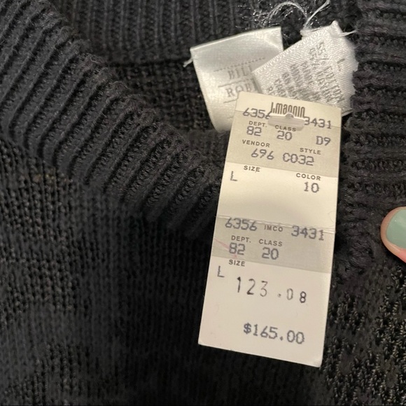 Bill Robin Son Men's Sweater L Cotton Blend, Black, $165 - Picture 3 of 9